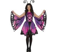 FIESTAS GUIRCA Déguisement Papillon Merveilleux pour Femme - Costume Papillon Monarque Violet Déguisement pour Femme Taille M 38-40