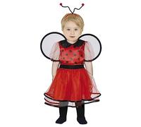 FIESTAS GUIRCA Déguisement Petite Coccinelle Bébé - Robe Coccinelle Rouge incl. Ailes et bandeau - Déguisements pour filles de 12 à 18 mois