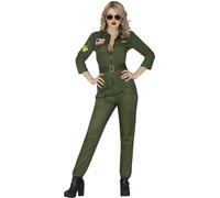 FIESTAS GUIRCA - DÉGUISEMENT Pilote Uniforme ARMÉE USA Femme