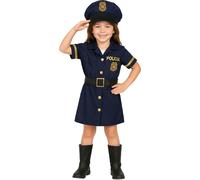 FIESTAS GUIRCA Déguisement Police Costume Enfant Fille Taille Taille 5-6 Ans