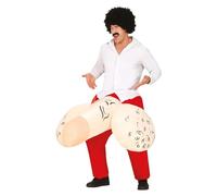 FIESTAS GUIRCA Déguisement pour hommes à mouche ouverte - Costume drôle pour hommes - Boules gonflables et pénis EVG - Déguisements pour hommes taille L