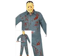 FIESTAS GUIRCA Déguisement Psycho Killer pour Homme - Costume d'Assassin comprenant une Combinaison de Mécanique - Costumes d'Halloween pour Hommes Taille Adulte XL