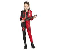 FIESTAS GUIRCA Déguisement Rebelle Dangereuse - Tenue Rouge Et Noire Fille 3-4 Ans