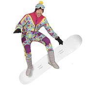 FIESTAS GUIRCA Déguisement rétro pour homme - Combinaison de ski coloré des années 80 amusant pour homme - Survêtement de skieur de snowboard des années 90 - Deguisement Adulte EVG Taille S