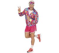 FIESTAS GUIRCA Déguisement Runner Fashion pour homme - Costume d'entraînement des années 80 - Déguisement des années 90 pour homme Taille L 52-54