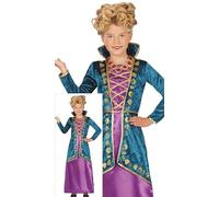 FIESTAS GUIRCA Déguisement Soeur Magique Sorcière Filles - Robe Violette et Turquoise - Costumes Halloween Filles de 5 à 6 Ans