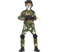 Fiestas Guirca Déguisement uniforme de soldat militaire pour Enfant Garçon 10-12 ans
