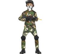 FIESTAS GUIRCA Déguisement Uniforme de Soldat Militaire pour Enfant Garçon 7-9 Ans