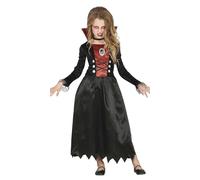 FIESTAS GUIRCA Déguisement Vampire Élégante - Robe Rouge Et Noire Fille 10-12 Ans