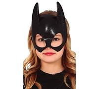 FIESTAS GUIRCA | Demi-masque de Chauve-souris Enfant Noir PVC - Accessoire de Déguisement pour Chauve-souris Halloween et Fêtes - Idéal pour Filles - Noir