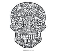 FIESTAS GUIRCA | Dessous de Plat Tête de Mort Noir (38 cm) - Décoration de Table pour Fêtes d'Halloween Terrifiantes - Idéal pour Célébrations de Peur - Noir