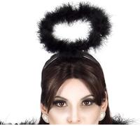 Fiestas Guirca – Diadème Ange Noir – Accessoire de costume Taille unique Noir Adulte Unisexe