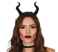 FIESTAS GUIRCA | Diadème Cornes de Démon Adulte Unisexe - Noir | Forme Effilée | Teinte Sombre | Polyester et Pvc | Accessoire Inclus | Look Saisissant | Halloween, Carnaval
