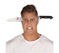 FIESTAS GUIRCA | Diadème Couteau Argenté (35 cm) - Accessoire de Costume pour Halloween et Fêtes d'Horreur - Idéal pour Adultes et Enfants - Diadème de Farce pour Effrayer - Argent