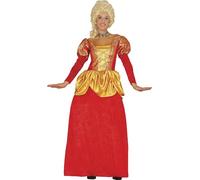 FIESTAS GUIRCA | Disfraz de Condesa para Mujer (38-40/M) - Robe et Jupon - Costumes de Marquise, Noblesse et Aristocratie pour Halloween, Carnaval et Fêtes d'Époque - Idéal pour Adultes - Or et Rouge