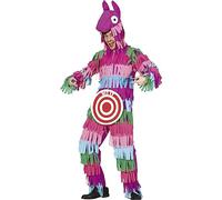 FIESTAS GUIRCA | Déguisement de Piñata pour Homme (52-54/L) - Capuche, Cible et Combinaison - Idéal pour Enterrements de Vie de Garçon, Fêtes de Jeux Vidéo et Célébrations