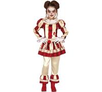 Fiestas Guirca - Ensemble Costume motif/style clown à rayures - Fille (FG570)