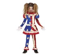 Fiestas Guirca - Ensemble Costume motif/style clown patriote - Fille (FG243)