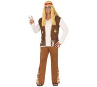 Fiestas Guirca - Ensemble Costume motif/style fleur hippie - Homme (FG1078)