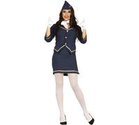 Fiestas Guirca - Ensemble Costume motif/style hôtesse de l'air - Femme (FG556)