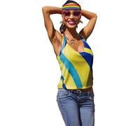 FIESTAS GUIRCA | Ensemble de Bijoux Arc-en-ciel avec Serre-tête - Accessoire Multicolore pour Fêtes et Célébrations - Idéal pour Carnaval et Événements à Thème - Pour Enfants et Adultes - Multicolore