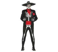 Fiestas Guirca - Ensemble de costume motif/style squelette MEXICAN (FG1049)
