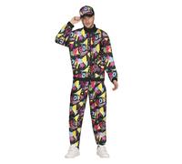 Fiestas Guirca - Ensemble de survêtement années 80 motif/style À motifs (FG652)