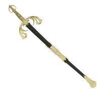FIESTAS GUIRCA | Épée Noble Factice 62 cm - Accessoire pour Déguisement Mousquetaire Brigand Corsaire Escrime - Carnaval Halloween Fêtes à Thème - Adulte Enfant - Or Noir