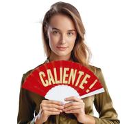 FIESTAS GUIRCA | Éventail Caliente! Multicolore - Accessoire pour Enterrements de Vie de Garçon, Fêtes Déguisées et Célébrations - Idéal pour Tous les Utilisateurs - Multicolore