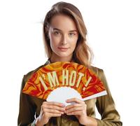 FIESTAS GUIRCA | Éventail I'm Hot! Multicolore - Accessoire pour Enterrements de Vie de Garçon, Fêtes Déguisées et Célébrations - Idéal pour Tous les Utilisateurs - Multicolore