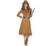 FIESTAS GUIRCA Far West Cowgirl Déguisement pour Femme - Costume Western pour Femme Taille L 42-44