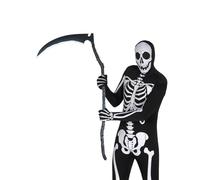FIESTAS GUIRCA | Faux Noir (132 cm) - Arme Blanche pour Costume de Mort, Faucheur ou Grim Reaper - Idéal pour Halloween, Carnaval et Fêtes d'Horreur - Accessoire pour Tous - Noir