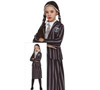 FIESTAS GUIRCA Fille de Famille Gothique Costume Uniforme Scolaire - Déguisement Halloween Fille 7-9 Ans