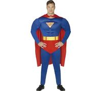 Fiestas Guirca Flying Muscle Syperhero Déguisement Costume Adulte Homme Taille L 52-54