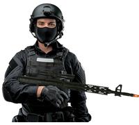 FIESTAS GUIRCA | Fusil d'assaut Jouet (68 cm) - Arme factice pour Costume de Soldat et Militaire - Idéal pour Halloween, Carnaval et Fêtes Déguisées - Tous Utilisateurs - Noir