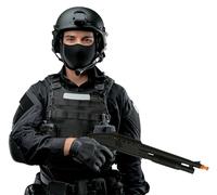 FIESTAS GUIRCA | Fusil SWAT Jouet (46 cm) - Accessoire pour Costume de Policier et Forces Spéciales - Idéal pour Halloween, Carnaval et Fêtes Déguisées - pour Enfants et Adultes - Noir