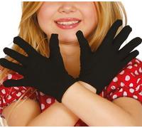 FIESTAS GUIRCA | Gants Noirs Enfant (18 cm) - Accessoire de Costume pour Diables et Démons - Idéal pour Halloween, Carnaval et Fêtes Costumées - Unisexe pour Enfants - Noir