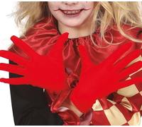 FIESTAS GUIRCA | Gants Rouges Enfant (18 cm) - Accessoire de Costume pour Diables et Démons - Idéal pour Halloween, Carnaval et Fêtes Costumées - Unisexe pour Enfants - Rouge