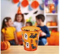 FIESTAS GUIRCA | Gobelet Halloween Réutilisable (10 cm) - Décoration de Table pour Fêtes d'Halloween - Idéal pour Célébrations et Événements - Plastique Orange