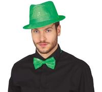 FIESTAS GUIRCA Gorro Gangster LENTEJUELAS Verde Neon