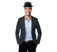 Fiestas Guirca GUI13351 Chapeau Melon en Satin Noir pour Adulte