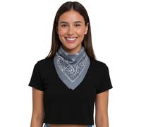 FIESTAS GUIRCA | Bandana Grise pour Adulte Unisexe - Accessoire Textile Polyvalent pour Fêtes Costumées, Carnaval et Célébrations - Idéal pour Compléter Costumes de Pirate, Cowboy ou Bandit - Gris