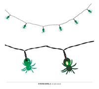 Fiestas Guirca Guirlande araignée LED à Piles Vert