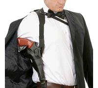 FIESTAS GUIRCA | Holster d'Épaule Noir (Taille Unique) - Accessoire de Costume de Policier et Années '20 - Idéal pour Fêtes Costumées, Carnaval et Halloween - Adulte Unisexe - Noir