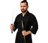 FIESTAS GUIRCA | Katana Jouet avec Fourreau (60 cm) - Épée Samouraï pour Déguisement de Ninja et Guerrier - Accessoire pour Halloween, Carnaval et Cosplay - Idéal pour Tous - Noir
