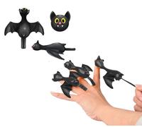 FIESTAS GUIRCA | Lance-Pierre Chauve-Souris en Caoutchouc - Chauve-Souris Jouet pour Halloween, Carnaval et Fêtes Costumées - Idéal pour Trick or Treat - Noir