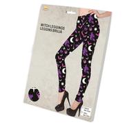 FIESTAS GUIRCA Legging de sorcières (38-40/M) - Accessoire de déguisement pour Halloween et fêtes costumées - Idéal pour adulte - Textile pour célébrations de sorcières - Multicolore