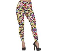FIESTAS GUIRCA - Legging Pantalon BARIOLÉ ANNÉES 90 Femme