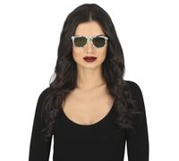 FIESTAS GUIRCA | Lunettes Feuilles Vertes - Accessoire de Fête pour Été et Graduations - Idéal pour Célébrations Hawaïennes et Fêtes à Thème - Adulte Unisexe - Vert