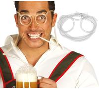FIESTAS GUIRCA | Lunettes Party Transparentes - Accessoire de Costume pour Enterrements de Vie de Garçon et Célébrations de Bière - Idéal pour Adultes Unisexes en Fêtes à Thème - Transparentes